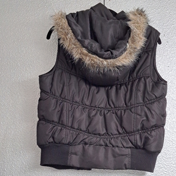 Max Rave Girl's Puffer Hooded Vest   Size L - Picture 3 of 4